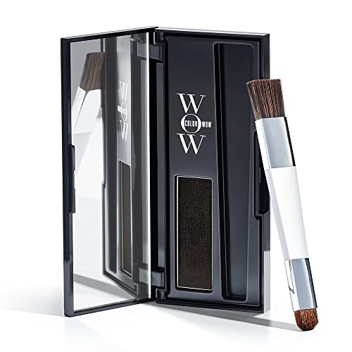 Color Wow Root Cover Up, Black �?Instantly cover greys + touch up highlights, create thicker-looking hairlines, water-resistant, sweat-resistant - No mess multi-award-winning root