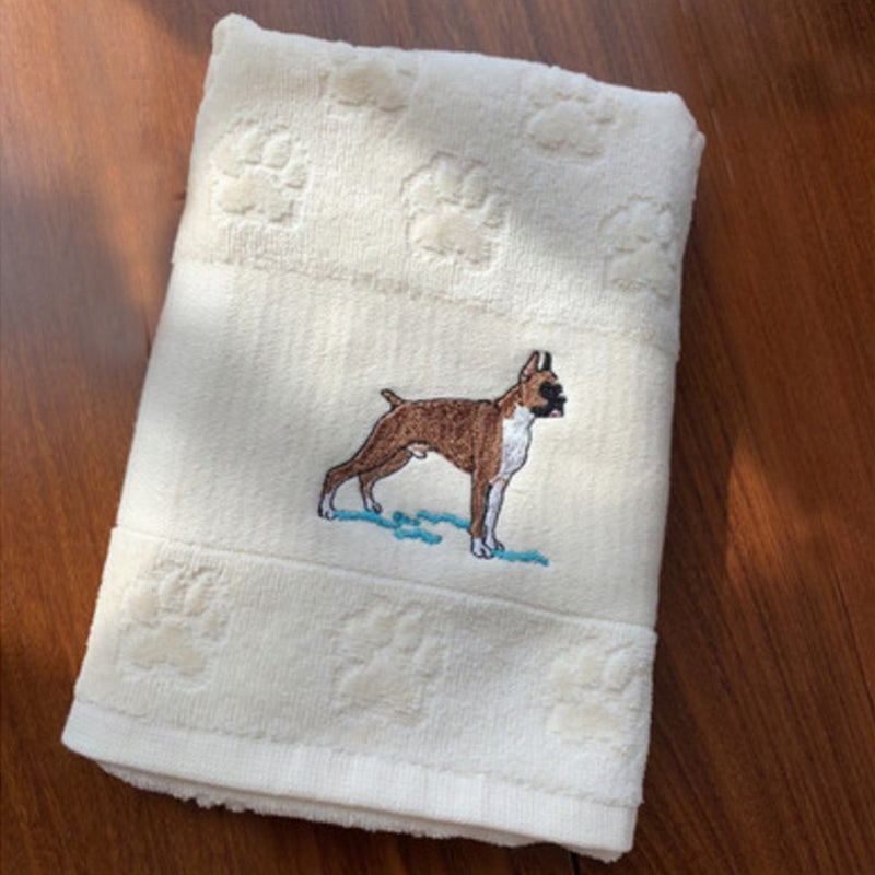 Dog Embroidery Towel
