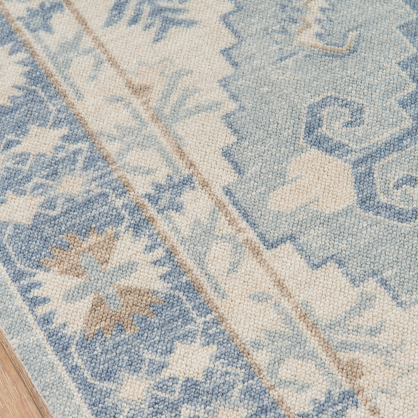 Ana Blue Wool Area Rug