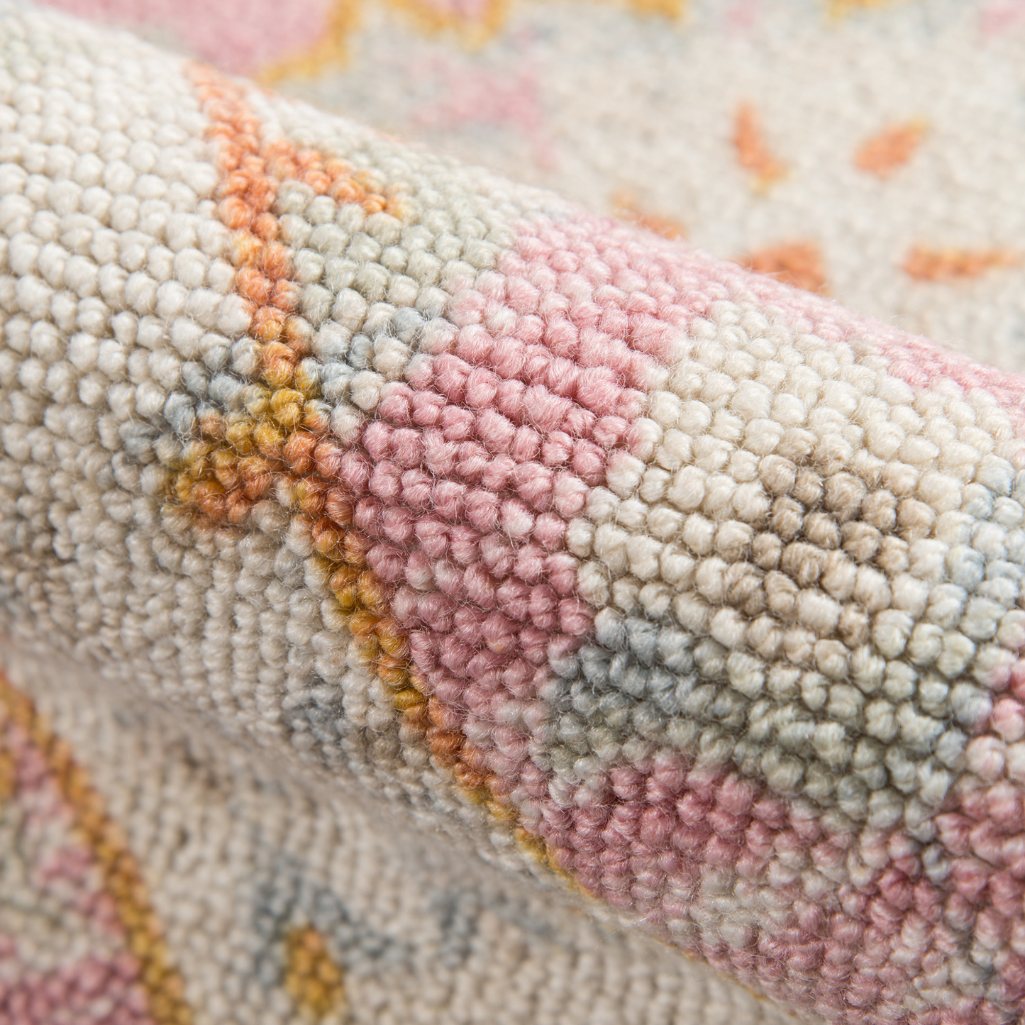 Ana Pink Wool Area Rug