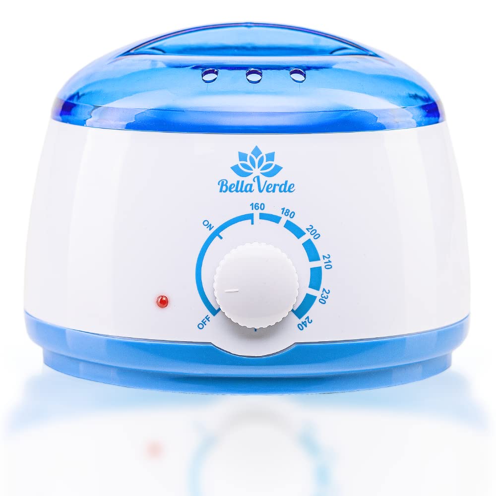 BELLA VERDE Wax Warmer For Women & Men - Digital Melting Wax Pot, Melts Beans, Beads, Canned, & Hard Wax - Non-Stick Coating - Easy, Fast, Painless Hair Removal - Non-Cruelty, For All Skin Types