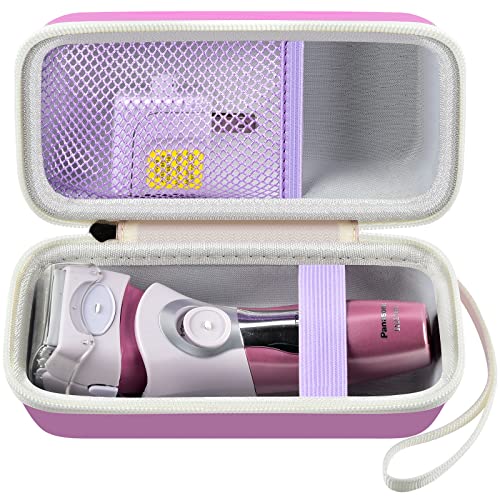 Case Compatible with Panasonic ES2207P/ ES2216PC/ ES2291D Electric Shaver for Women Cordless 3 Blade Razor Pop-Up Trimmer Close Curves. Ladies Shave Razors Holder Fits for Charger -Purple (Box Only)