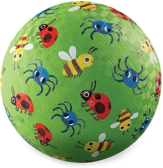 Crocodile Creek Rubber Playground Ball, Ships Inflated, PVC-Free, Durable Design for Outdoor Games and Active Ball Sports, for Kids Ages 3 Years and Up, 5"/7” Size,