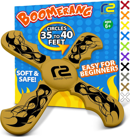 Boomerang Kids Sports Games & Toys - Sports & Outdoors Toddler Sports, Little Kids Sports, Teen Sports Toys & Activities Throwing Machine Soft Toss FoamToy Sports for Kids, Perfect Sports Kids Gift