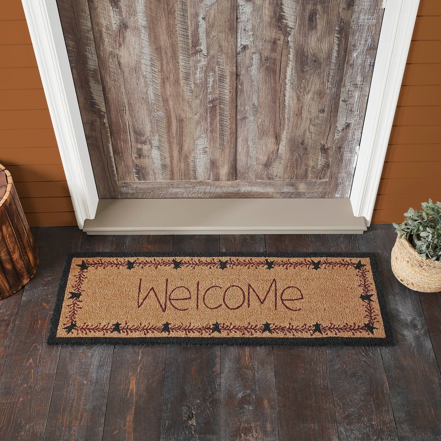 Pip Vinestar "Welcome" Coir Rectangle Rug 17x48"