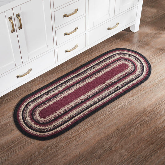 Connell Oval Braided Rug 17x48" - with Pad