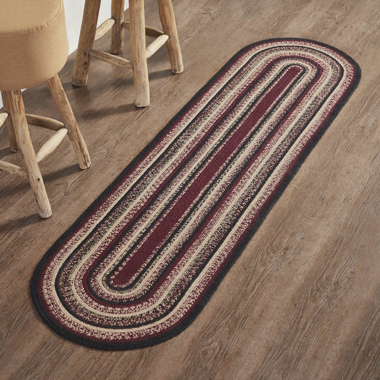 Connell Oval Braided Rug 22x78" Runner - with Pad