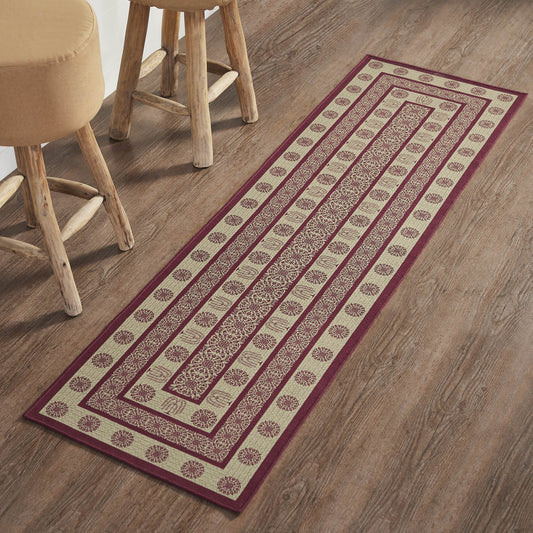 Custom House Burgundy Indoor/Outdoor Rectangle Rug 22x78" Runner