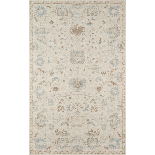 Ana Beige Wool Area Rug