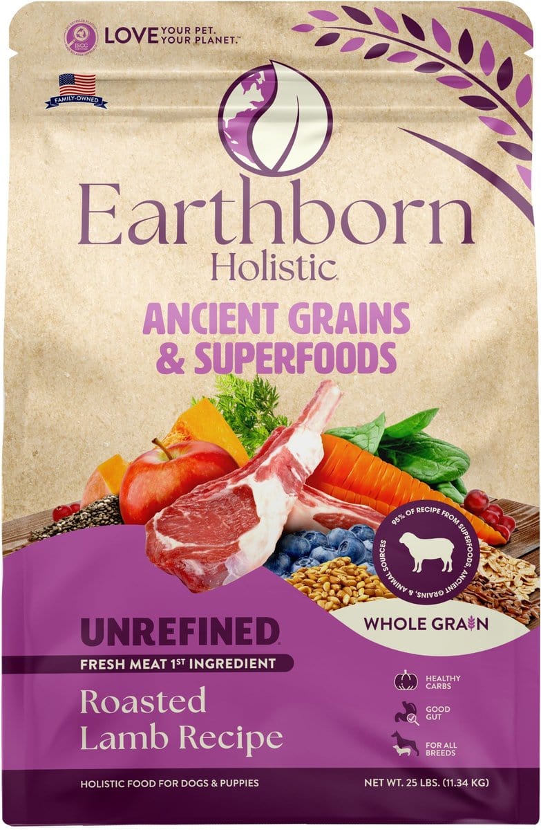 Earthborn Holistic Unrefined Roasted Lamb with Ancient Grains & Superfoods Dry Dog Food