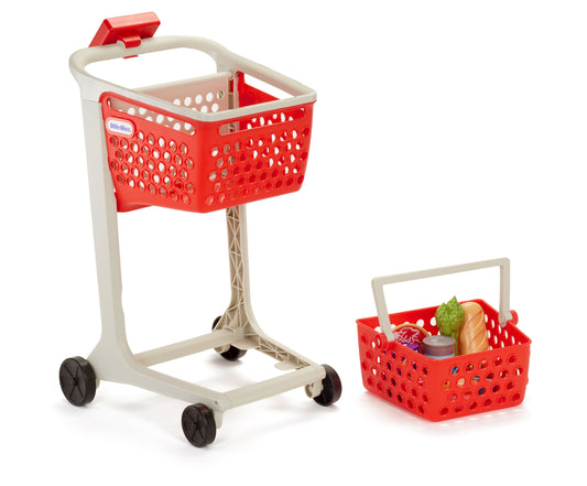 Shopping Cart Realistic Toy With Scanner Pretend Play Grocery Kids