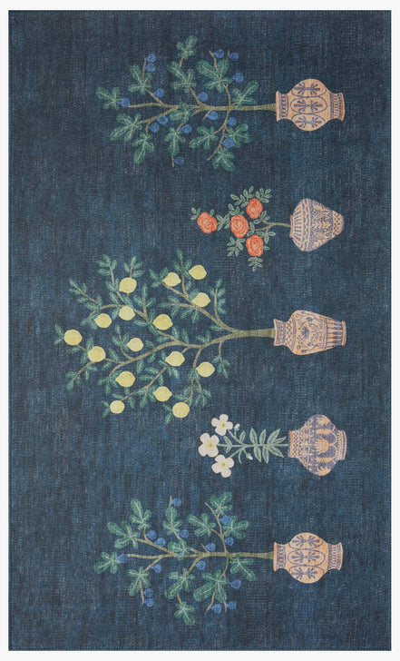 Rifle Paper Co x Loloi Atelier Rug - Topiary Indigo