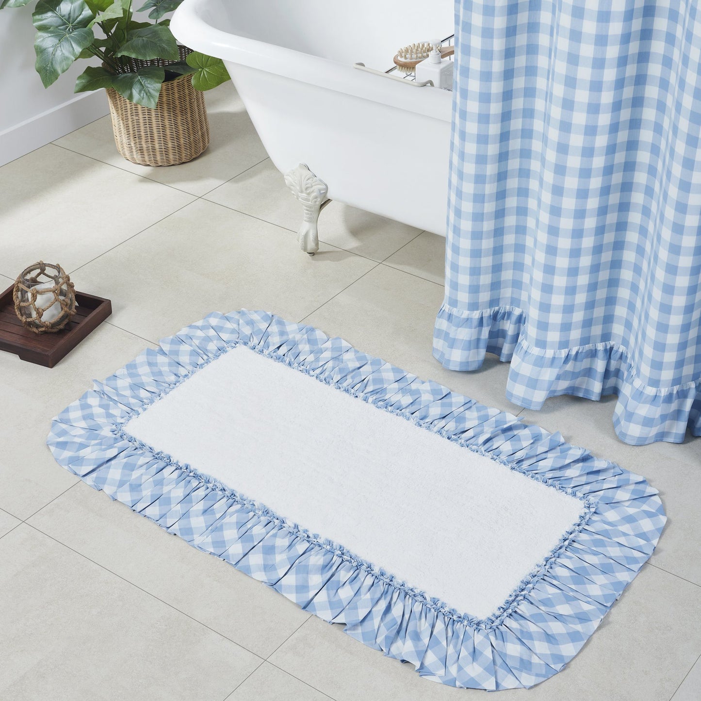 Annie Blue Buffalo Check Bathmat 27x48"