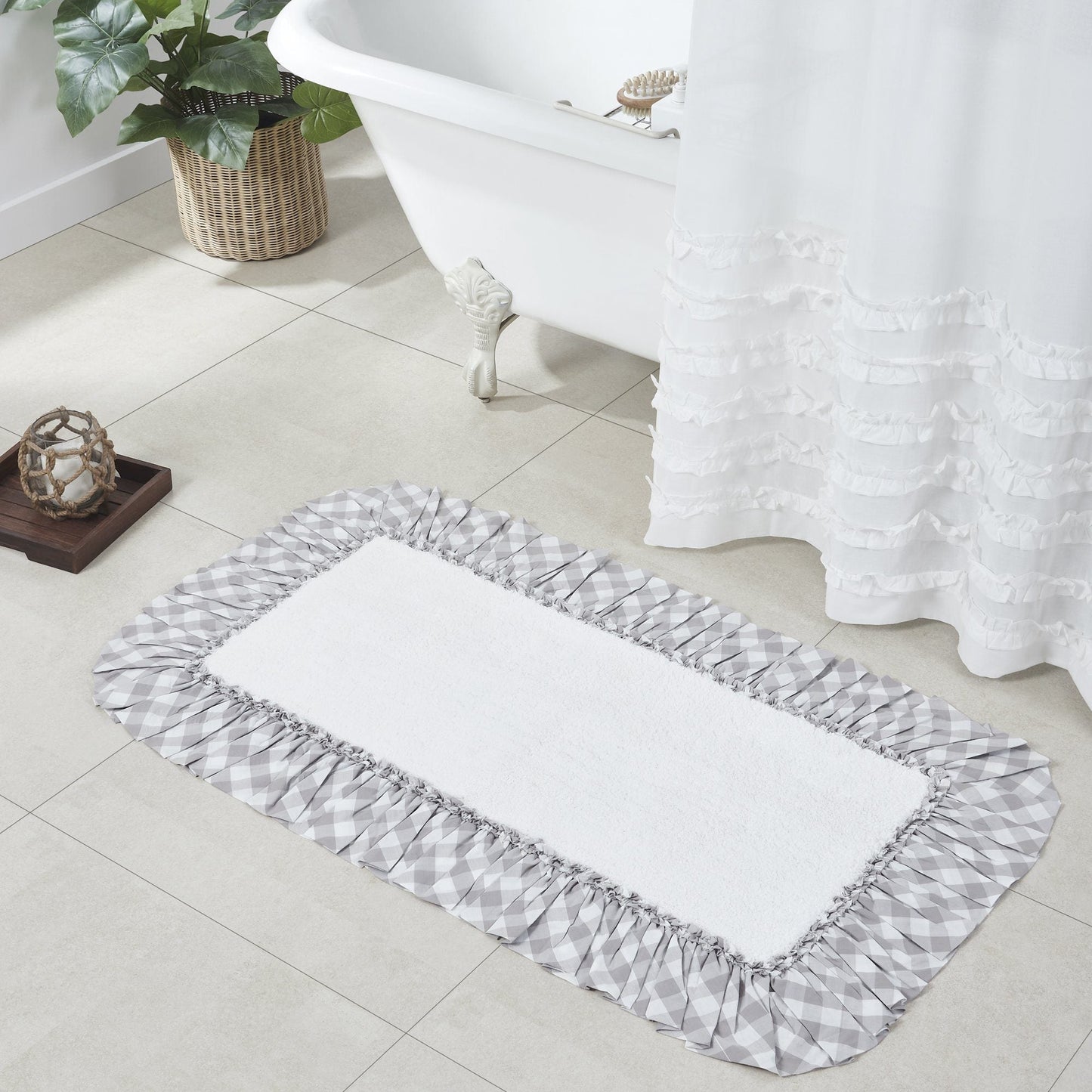 Annie Grey Buffalo Check Bathmat 27x48"
