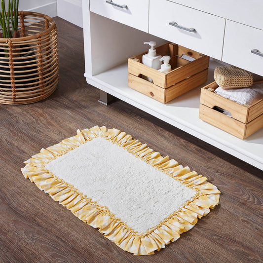 Annie Yellow Buffalo Check Bathmat 20x30"