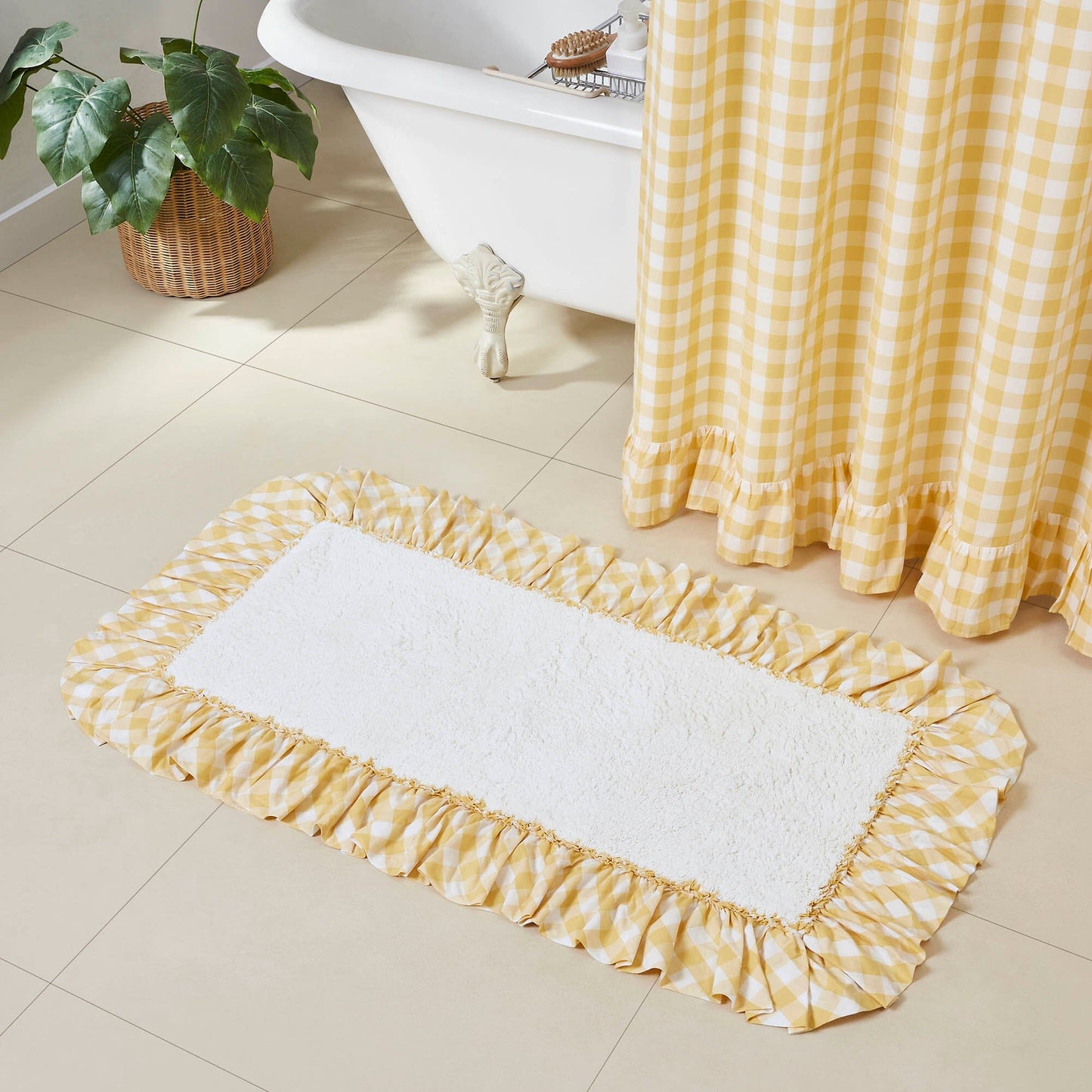 Annie Yellow Buffalo Check Bathmat 27x48"