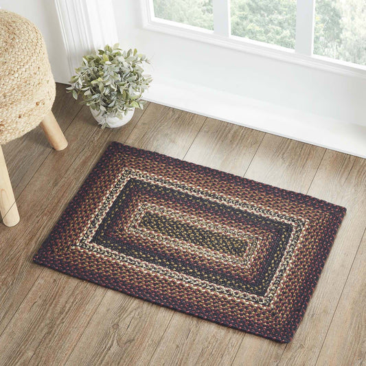 Beckham Rectangle Braided Rug 20x30" - with Pad