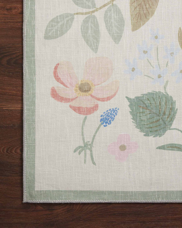 Rifle Paper Co x Loloi Cotswolds Rug - Strawberry Fields Ivory