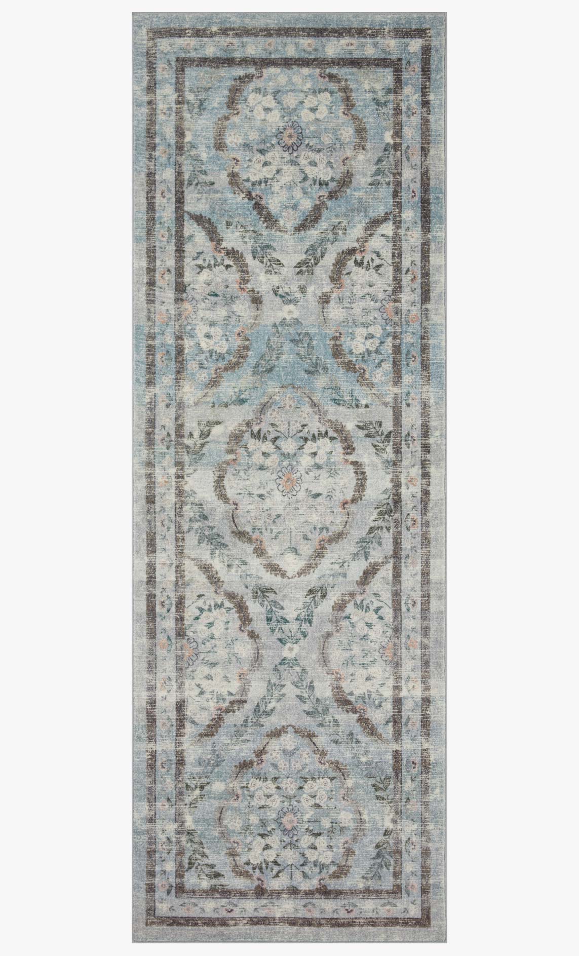 Rifle Paper Co x Loloi Courtyard Rug - Chateau Blue