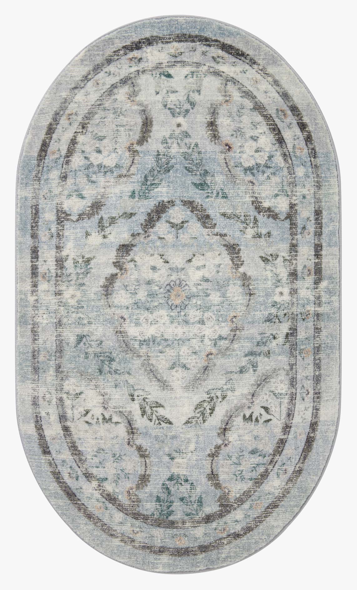 Rifle Paper Co x Loloi Courtyard Rug - Chateau Blue