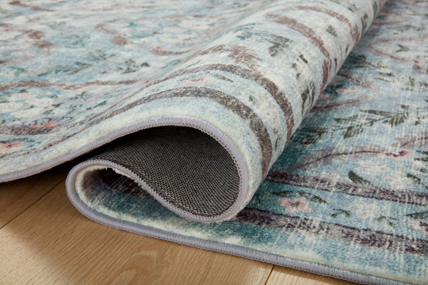 Rifle Paper Co x Loloi Courtyard Rug - Chateau Blue