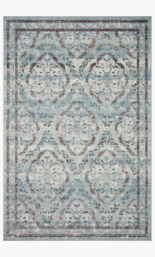 Rifle Paper Co x Loloi Courtyard Rug - Chateau Blue