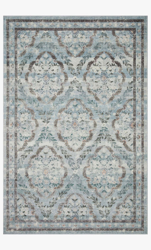 Rifle Paper Co x Loloi Courtyard Rug - Chateau Blue