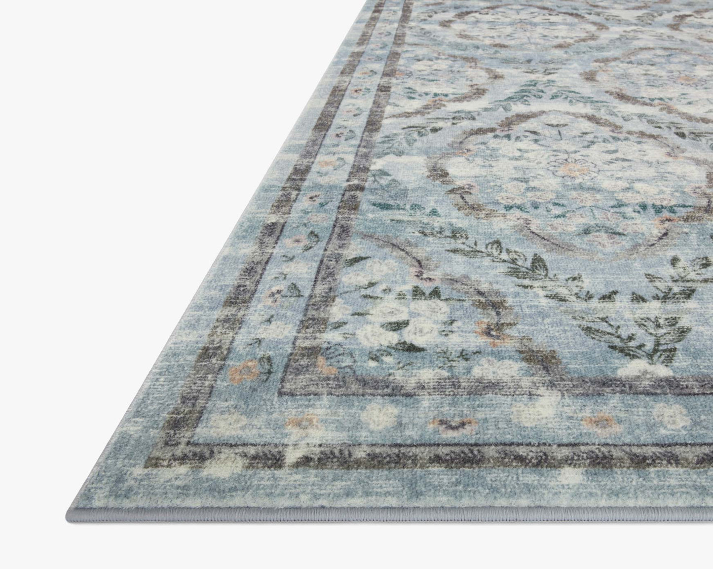 Rifle Paper Co x Loloi Courtyard Rug - Chateau Blue