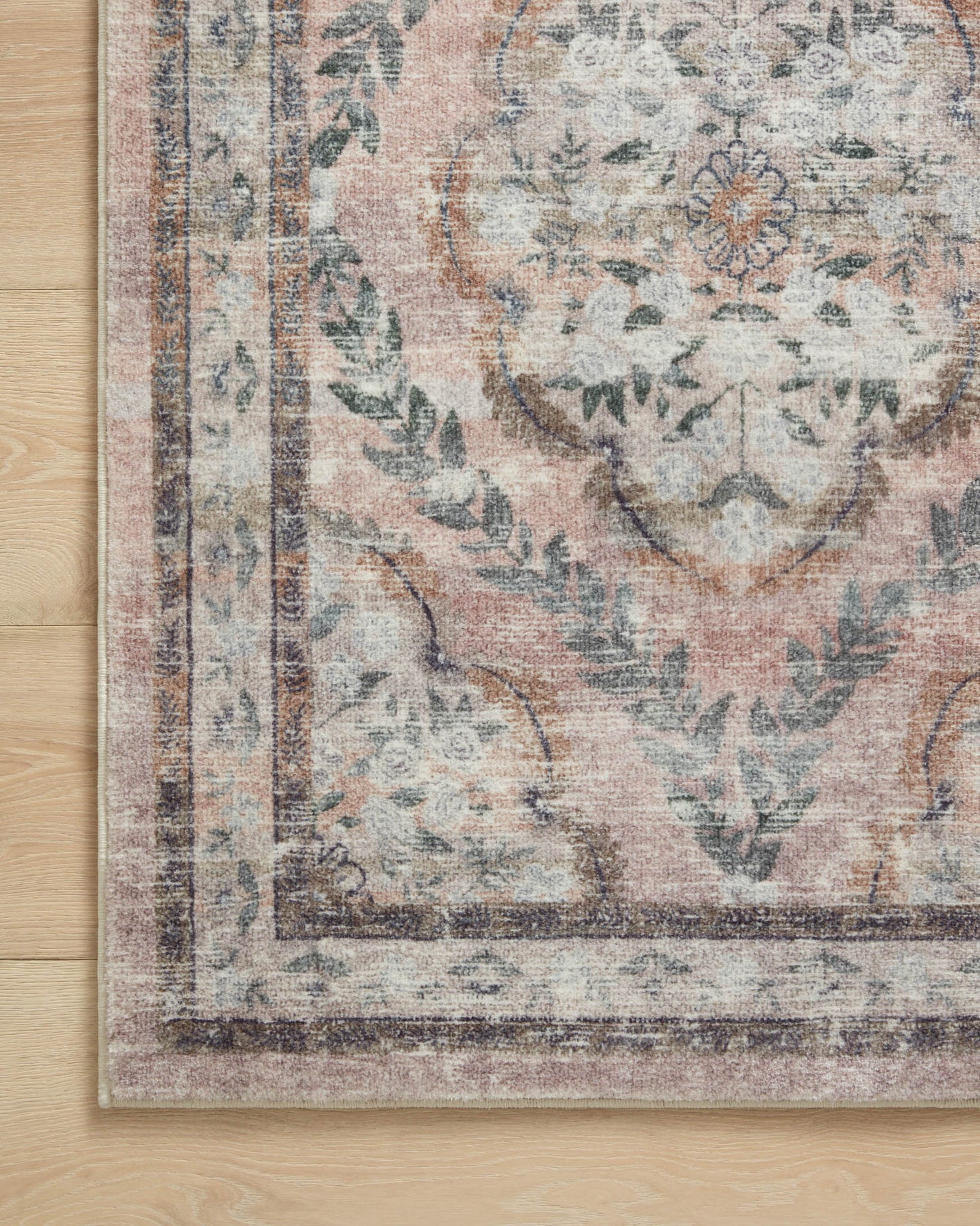 Rifle Paper Co x Loloi Courtyard Rug - Chateau Blush