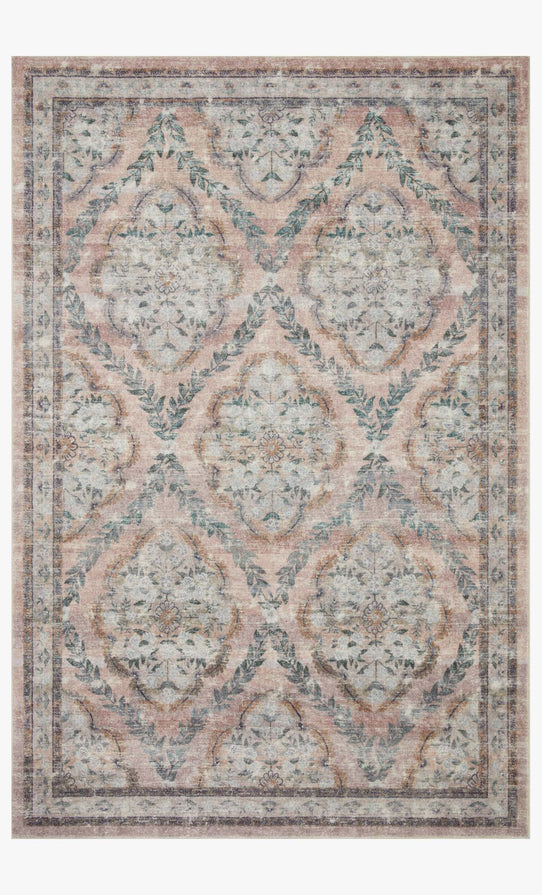 Rifle Paper Co x Loloi Courtyard Rug - Chateau Blush