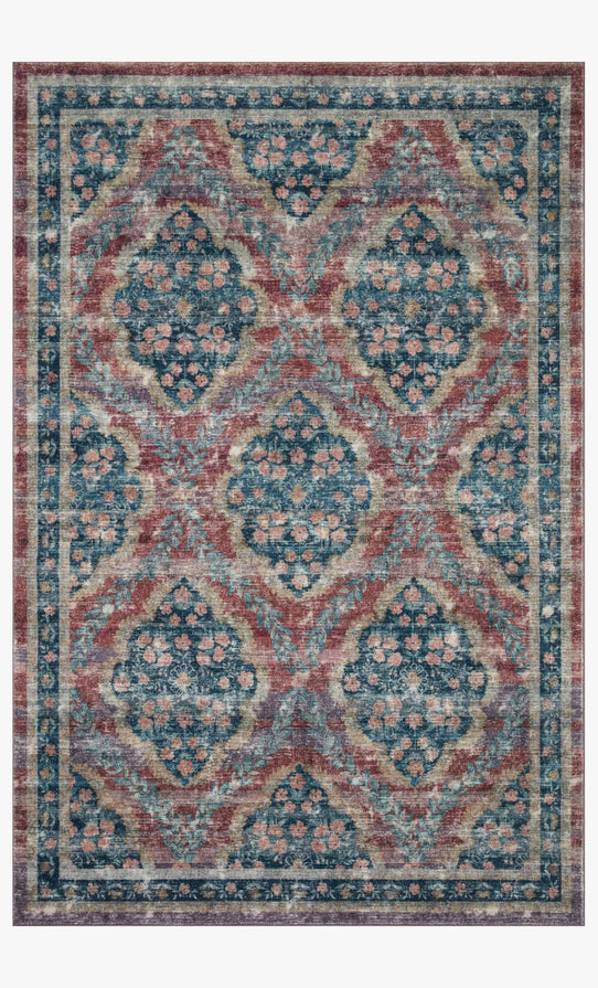 Rifle Paper Co x Loloi Courtyard Rug - Chateau Red
