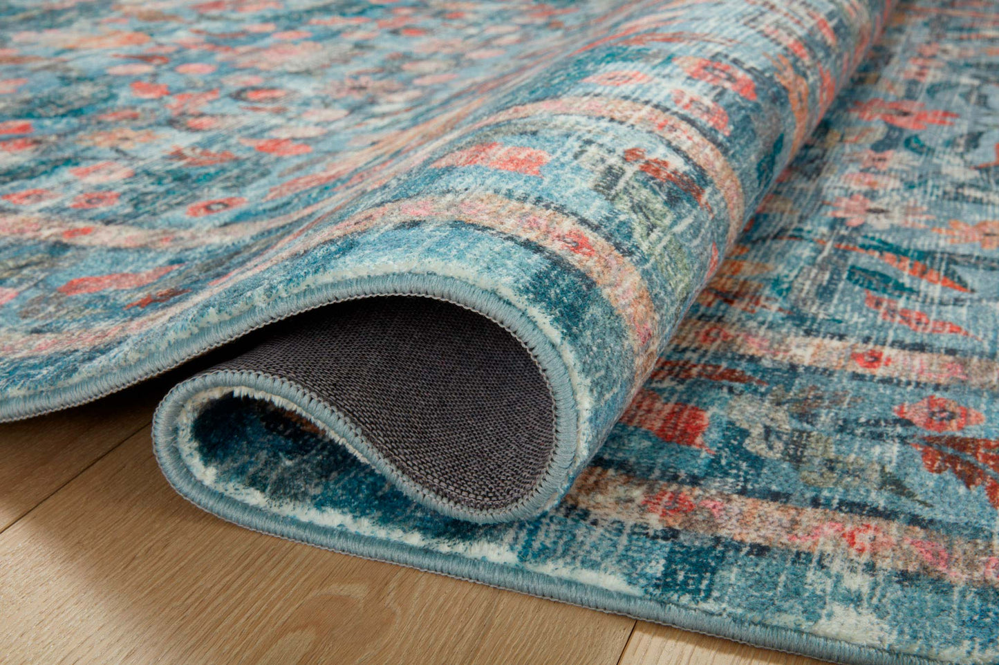 Rifle Paper Co x Loloi Courtyard Rug - Eve Blue