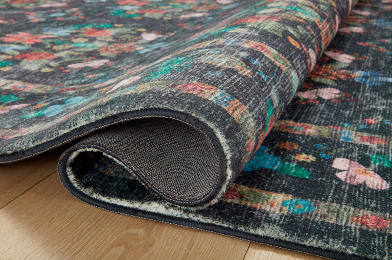 Rifle Paper Co x Loloi Courtyard Rug - Seville Charcoal