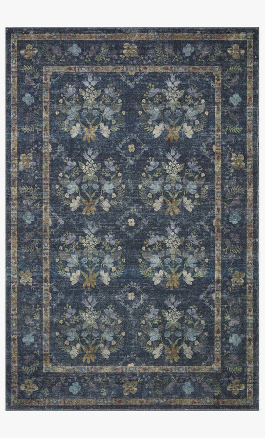 Rifle Paper Co x Loloi Courtyard Rug - Seville Navy (Final Sale)