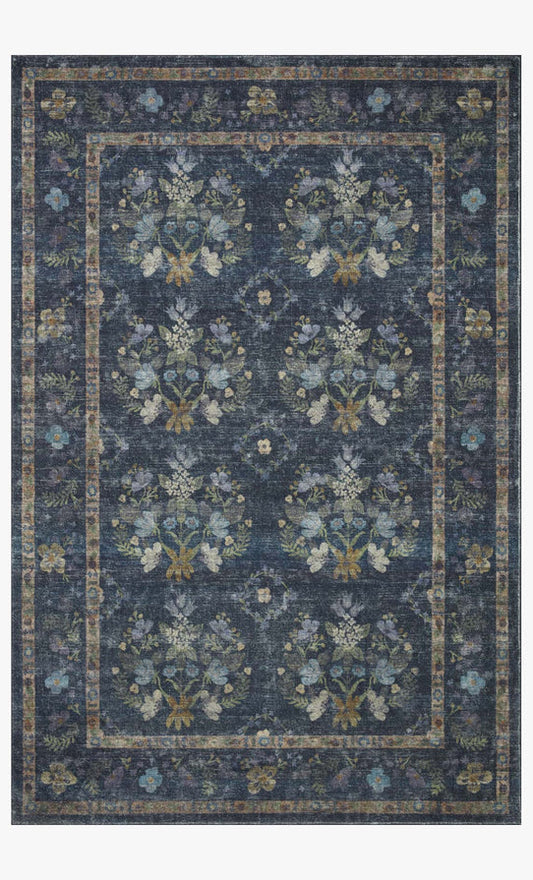 Rifle Paper Co x Loloi Courtyard Rug - Seville Navy (Final Sale)