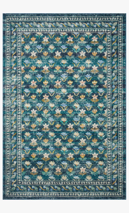 Rifle Paper Co x Loloi Courtyard Rug - Hadley Emerald