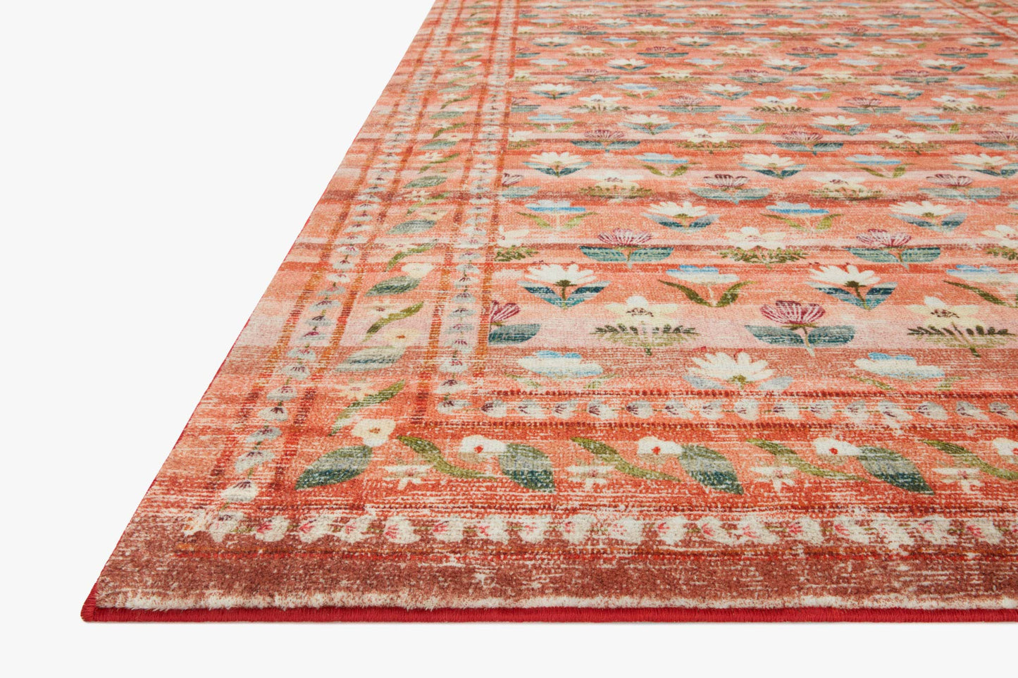 Rifle Paper Co x Loloi Courtyard Rug - Hadley Terracotta