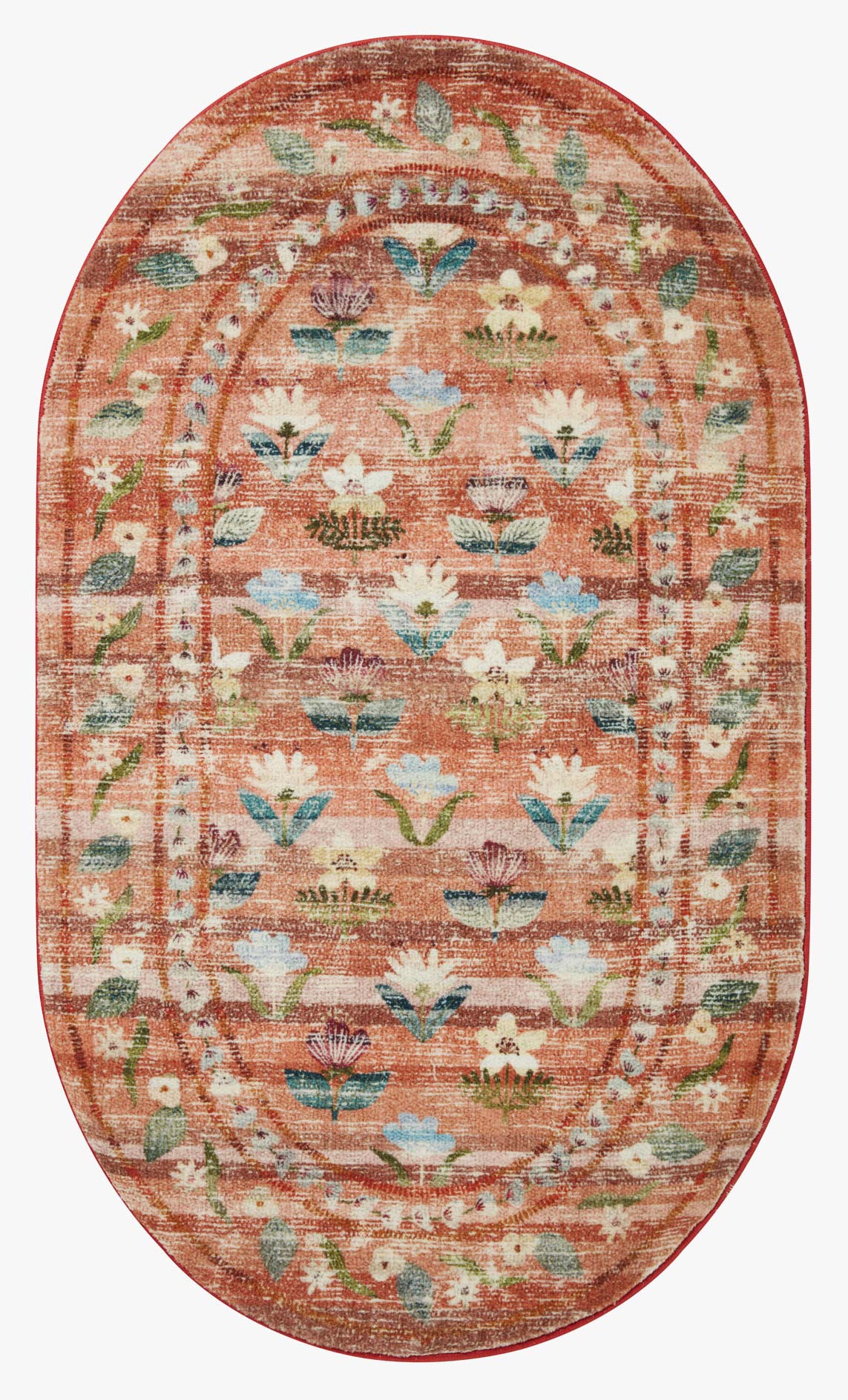 Rifle Paper Co x Loloi Courtyard Rug - Hadley Terracotta