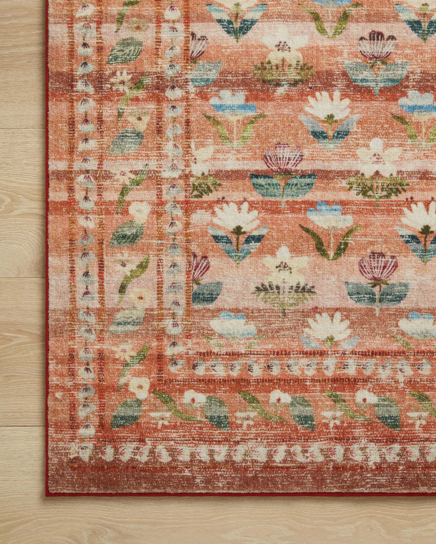 Rifle Paper Co x Loloi Courtyard Rug - Hadley Terracotta