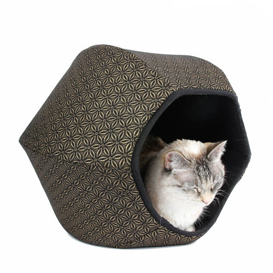 The Cat Ball Gold Tile Flower