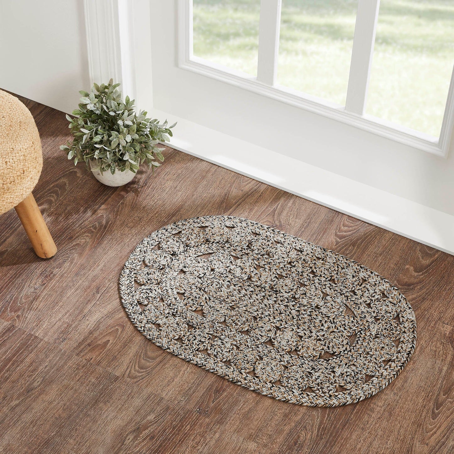 Celeste Blended Pebble Indoor/Outdoor Oval Braided Rug 20x30"