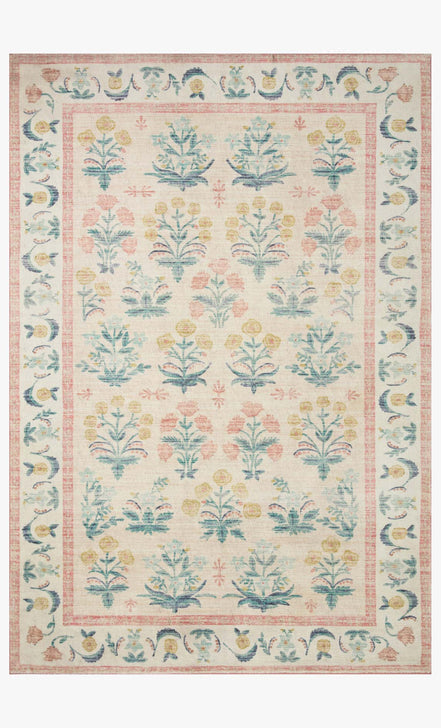 Rifle Paper Co x Loloi Eden Rug - Mughal Rose Blush