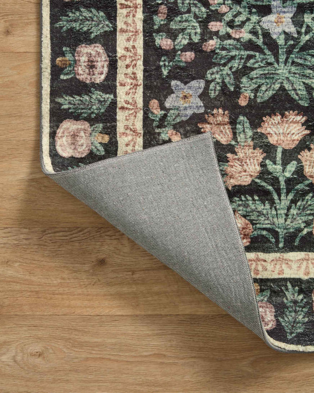 Rifle Paper Co x Loloi Eden Rug - Mughal Garden Black