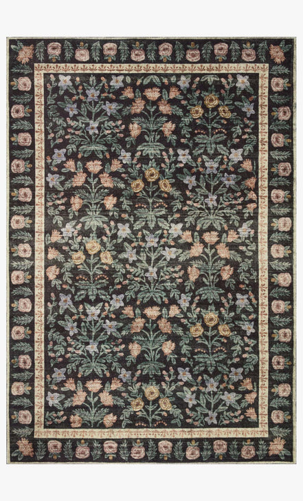 Rifle Paper Co x Loloi Eden Rug - Mughal Garden Black