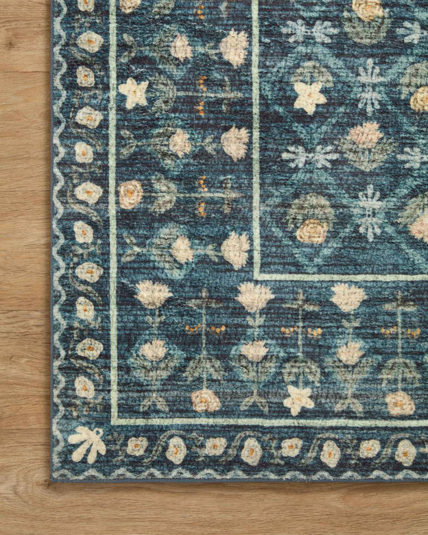 Rifle Paper Co x Loloi Eden Rug - Lattice Indigo