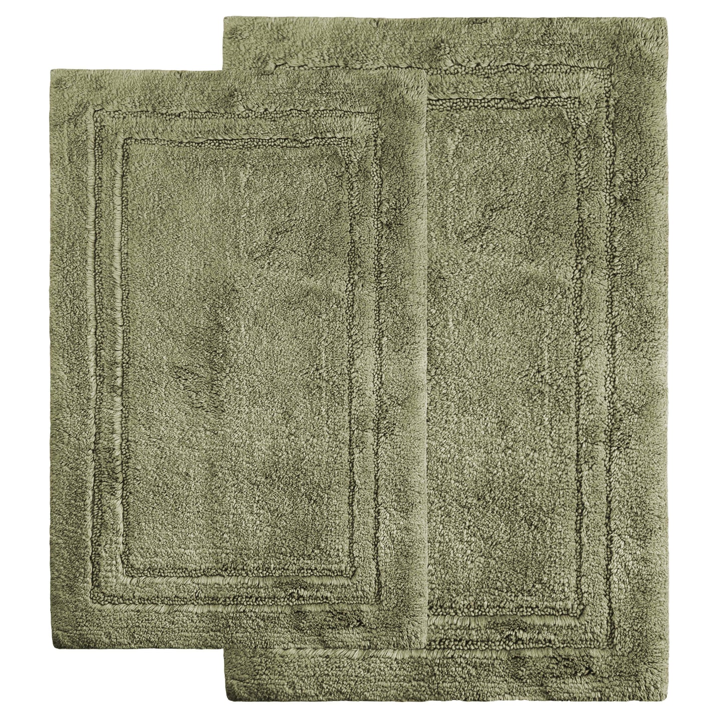 Cotton Non Slip 2 Piece Bath Rug Set