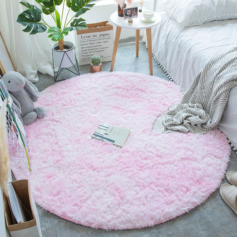 Bubble Kiss Thick Round Plush Rug