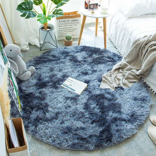 Bubble Kiss Thick Round Plush Rug