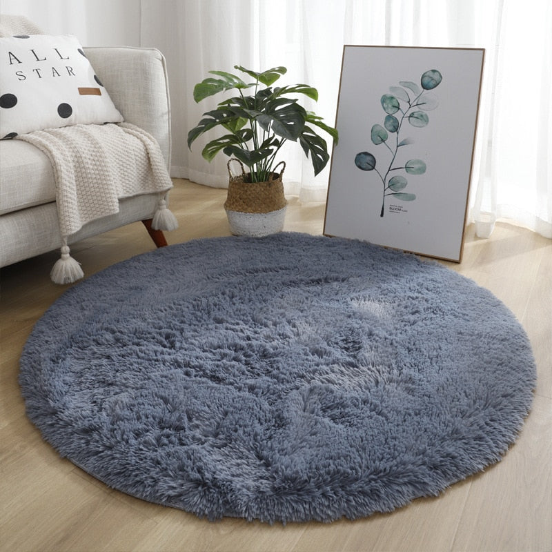 Bubble Kiss Thick Round Plush Rug