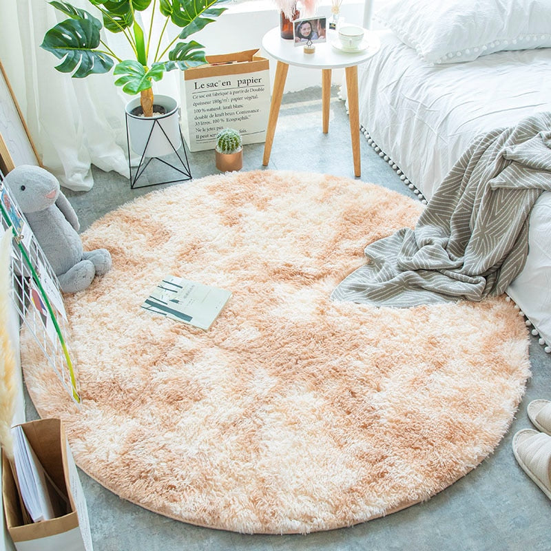 Bubble Kiss Thick Round Plush Rug